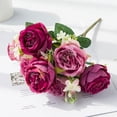 thumbnail image 3 of YAOMOBB Artificial Bouquet Realistic Simulation Flower Bouquet European Style Artificial Peony Home Decor, 3 of 6