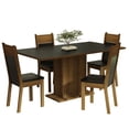 thumbnail image 1 of Juego de Comedor Madesa Mesa con Encimera de Madera 4 Sillas Negro Marrón, 1 of 4
