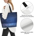 thumbnail image 3 of Easygdp Retro Blue Glitter Bolsas Tote para Mujer, Bolsos de Hombro para Viaje, Bolsos de Mano de Gran Capacidad para Compras y Trabajo, 3 of 8