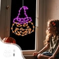 thumbnail image 1 of DPTALR Halloween Iron Forged Glowing Hat Pumpkin Shape Window Lights Eight Lighting Modes With Remote Control, 1 of 7