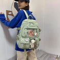 thumbnail image 3 of Mochila Kawaii con Colgante, Mochila con Accesorios de Oso Lindo de Gran Capacidad para Mochila Escolar con múltiples Bolsillos, 3 of 5