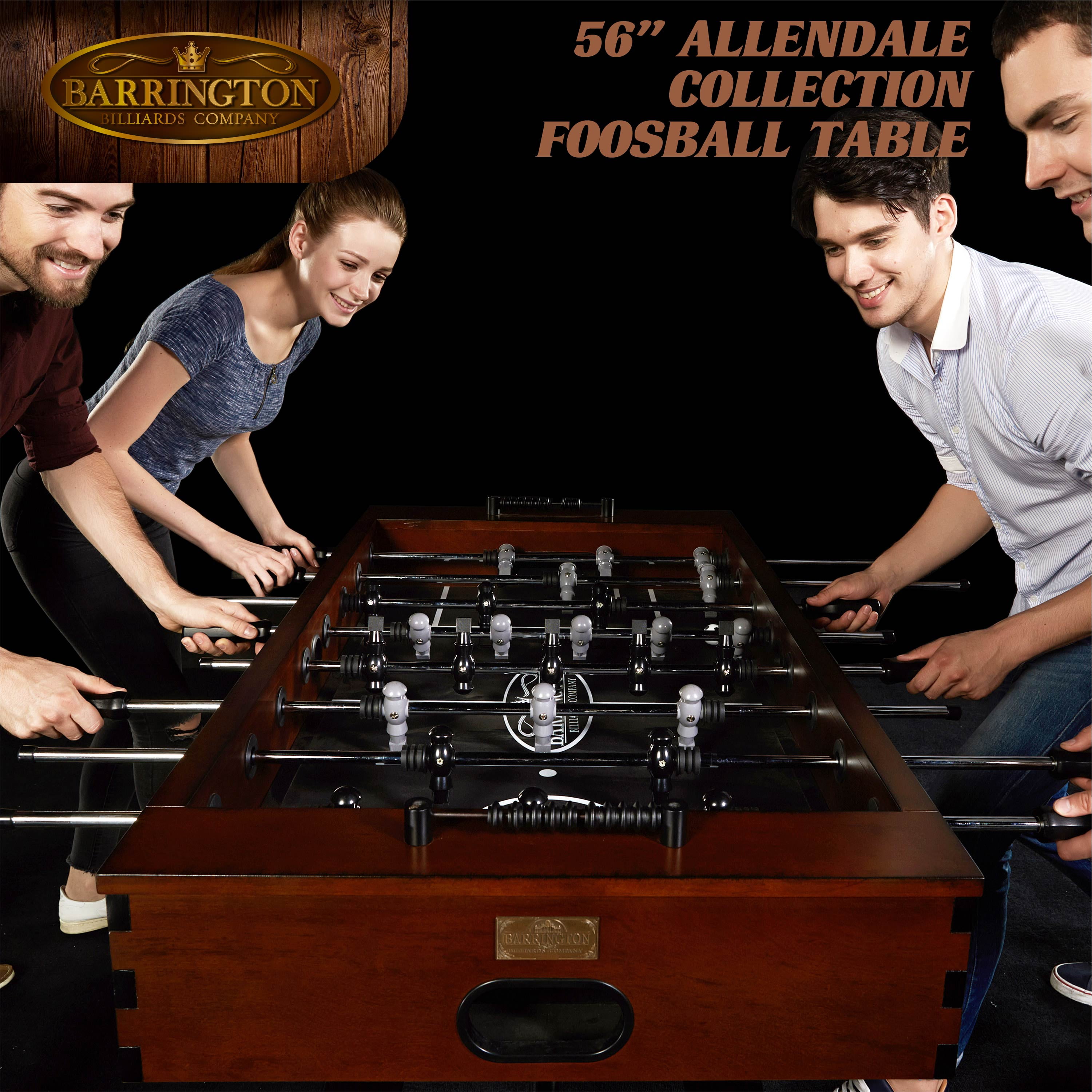 56” Allendale Foosball Table Competition Size, Soccer, Brown/Black by Barrington Billiards