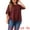 Burgundy, variant on Unique Bargains Women's Plus Size Hollow Out Lace Crochet Crew Neck Short Sleeve T-Shirt 1X White