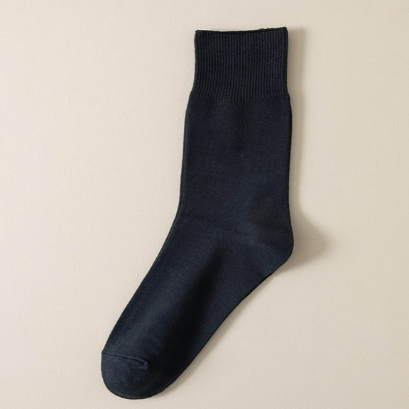 Women's Thin Crew Socks Loose Fit Soft Wide Stretchy Toe Design Shoe Size 6-9,Black,One Size,Dailypoc