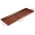thumbnail image 3 of Riousery Vintage Rectangle Wooden Serving Tray for Tea Set Fruits Candies Food Home Decoration, 17.7 x 5.9 x 0.8 inches / 45 x 15 x 2 cm Elegant Dark Wood Finish, 3 of 9