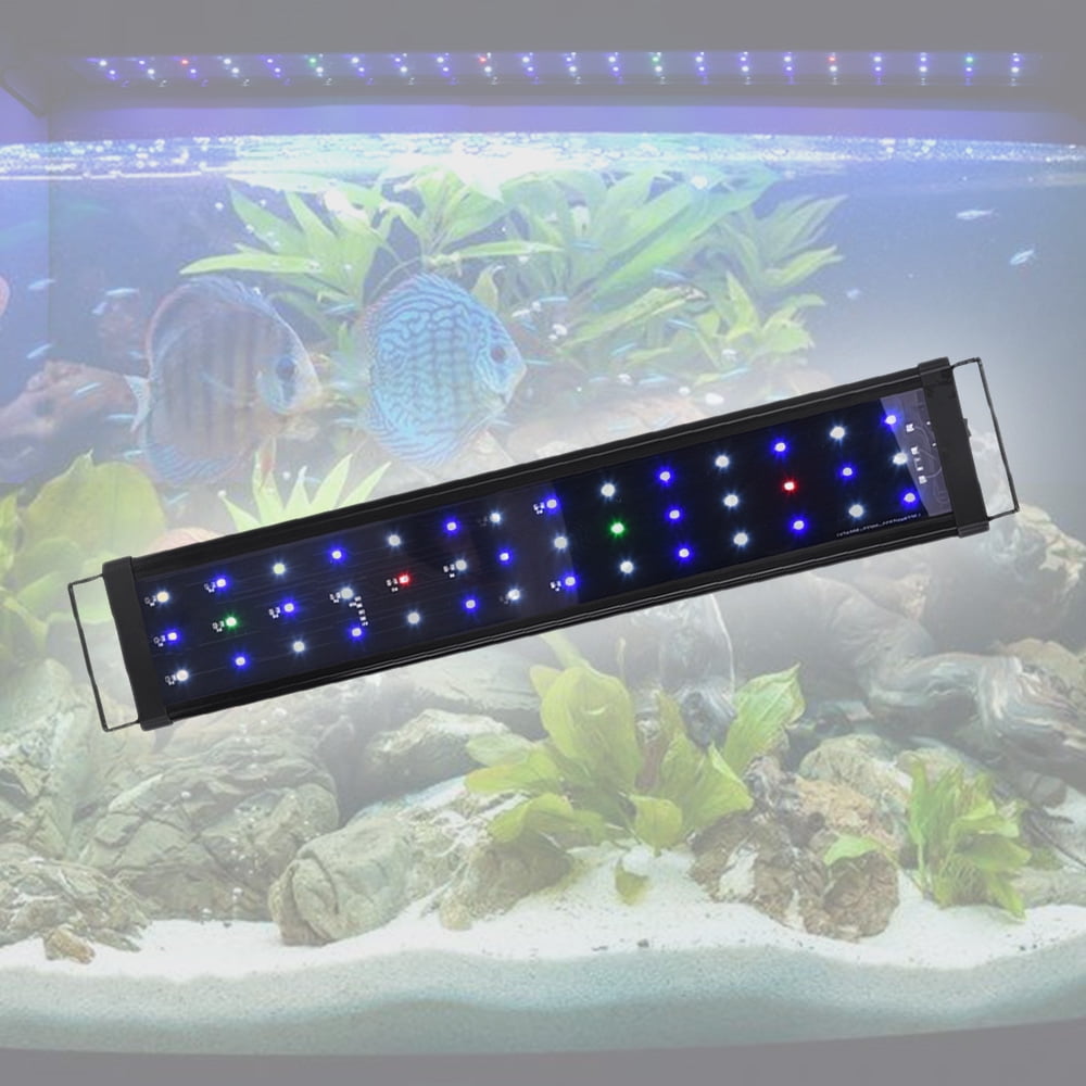 MultiColor LED Aquarium Light 48/66/96 LEDs Fish Tank Light with Extendable Brackets,Freshwater