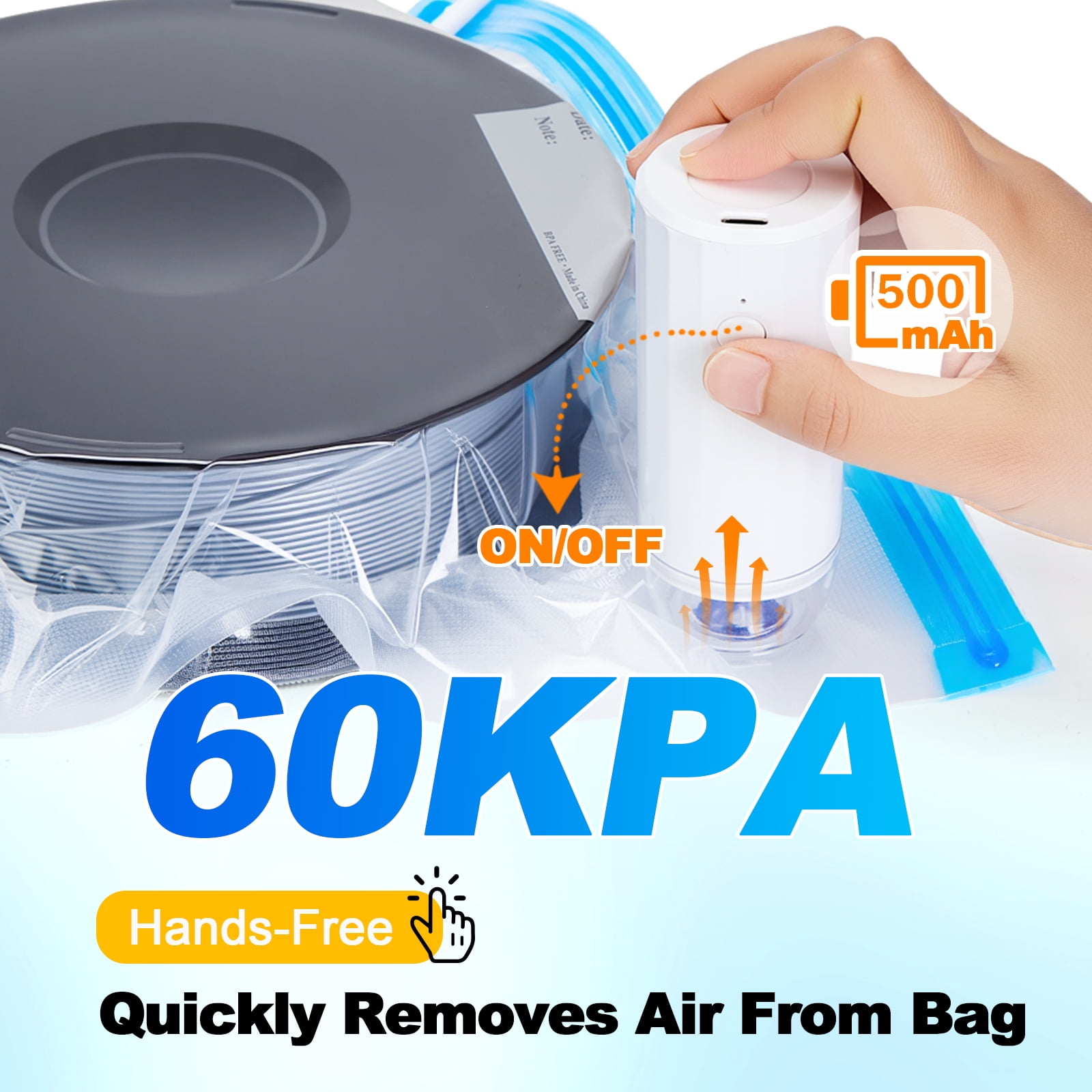 AGPTEK 30 Pack 3D Printer Filament Storage Bags 2 Sizes Vacuum Sealed Kit with 500mAh Electric Pump & Silica Gel Desiccants