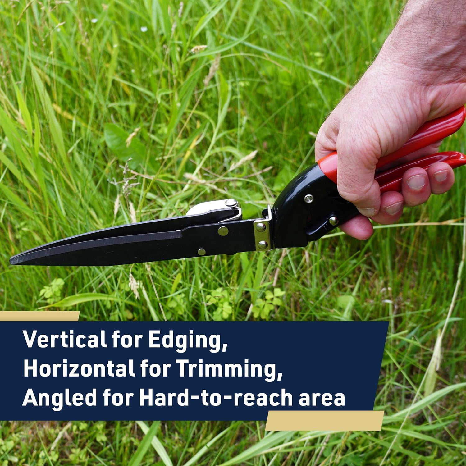 Grass She - Garden Clippers with Rotating Handle Cutter Edging Hedge Trimmer or Yard Scissors for Outdoor Edges and Hedges by