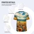 thumbnail image 3 of KLL Field Style Bicycle Young Sunflower for Men's Baseball Shirts,Short Sleeve Casual Shirts Button Down Shirt for Men Beach Summer Wedding Shirt-Large, 3 of 7