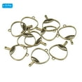 thumbnail image 3 of Uxcell Fan Shaped Alloy Open Back Bezel Pendants DIY Hollow Resin Frame, Bronze 10 Pack, 3 of 5