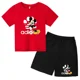 thumbnail image 3 of Camiseta y pantalones cortos con estampado de Mickey Mouse de verano para niños y adolescentes, traje de 2 piezas, ropa deportiva informal para niños y niñas, conjunto de moda Sunshine, 3 of 5