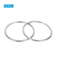 thumbnail image 3 of Unique Bargains 3' Metal O Rings, 6 Pcs 304 Stainless Steel Smooth Round Rings for Bags, Belts, 5mmx80mm, 3 of 5