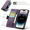 thumbnail image 4 of For IPhone 14 13 12 11 Pro Max XR XS Max Case With Card Holder,Wallet Case For Women Men With RFID Blocking, Durable Leather Kickstand Shockproof Case, 4 of 5