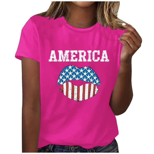 Blusa informal de manga corta con cuello redondo y estampado suelto de verano para mujer con estilo OAVQHLG3B Store lin121212
