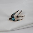 thumbnail image 4 of Broche de Animal de golondrina de cristal encantador de primera calidad, Pin para solapa con insignia, joyería para mujer, 4 of 5