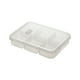 thumbnail image 2 of Recipiente de plástico transparente para almacenar alimentos con divisores - 20 x 15,5 x 4 cm - Organizador de cocina para frutas, verduras, carne, ajo y jengibre | Tapa hermética | Apto para, 2 of 5