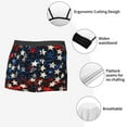 thumbnail image 3 of Yiaed Red Blue White Stars Print Men's Soft Cotton Boxer Shorts Breathable Boxers Underwear Moisture-Wicking Underwear Stretch Boxer Briefs for Man-Medium, 3 of 5