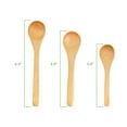 thumbnail image 4 of BambooMN Carbonized Brown 4.3" Round Head Small Solid Bamboo Spice Salt Sugar Spoons, 30 Pieces, 4 of 7
