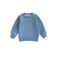 thumbnail image 1 of ZAXARRA Toddler Boy Fall Sweatshirt Football Letter Embroidery Long Sleeve Round Neck Pullover Loose Tops, 1 of 7