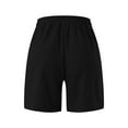 thumbnail image 4 of Sngxgn Women's Cotton Shorts, Pull-on Gym Shorts Casual Shorts(Black,M), 4 of 6