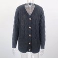 thumbnail image 2 of Vedolay Tops for Women Basic Solid Color Button Down Casual Jacket With Pockets,Black One Size, 2 of 5