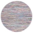thumbnail image 3 of Safavieh Rag 8' Round Hand Woven Cotton Rug in Gray, 3 of 4