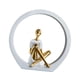 thumbnail image 4 of Figura de niña estatua de mujeres elegantes lectores creativos de la tienda de regalos figura del dormitorio escultura abstractor decoración versátil Lectura blanca, 4 of 8