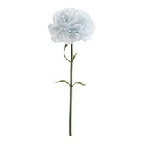 Hiroekza Carnation Artificial Flowers No Fade Fake Flowers 27cm Vibrant Real-Like Carnation for Home Wedding Decoration Party Office Garden Decor Light blue