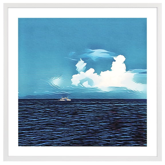 SAFAVIEH Day at Sea 28" x 28" Framed Wall Art
