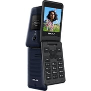 Restored BLU Tank Flip |Unlocked | 4G LTE Flip Phone|2022 | 2.8 + 1.8 Display | Blue