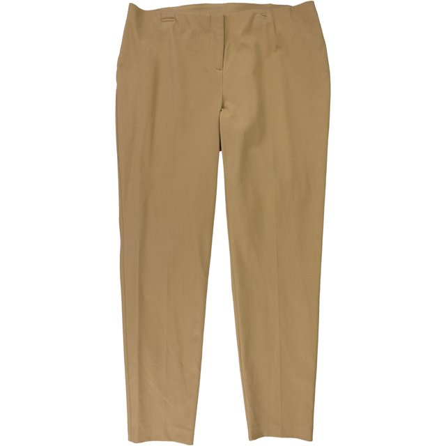 Alfani Pantalones casuales bielásticos para mujer, Beige, 4