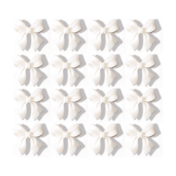 Dijes de uñas con lazo 3D para diseño de uñas de resina acrílica con parte trasera plana, dijes de uñas de mariposa, accesorios de uñas con lazo coloridos para consejos de manicura y manualidades