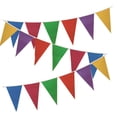 thumbnail image 2 of Bannière Premium Réutilisable de 92 Pieds, Drapeau Triangulaire Coloré pour Fête en Plein Air, 2 of 8