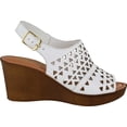 thumbnail image 2 of Bella Vita Italy Deb-Italy Laser Chop Out Sling Back Wedge Sandals (Women), 2 of 6