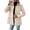 Beige, variant on Women's Wool Blend Pea Coat Casual Formal Office Wool Single Breasted Lapel Trench Coat with Pockets