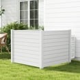 thumbnail image 5 of Costway 2 PCS 48"L x 37.5"H Air Conditioner Fence with 3 Ground Stakes White, 5 of 10
