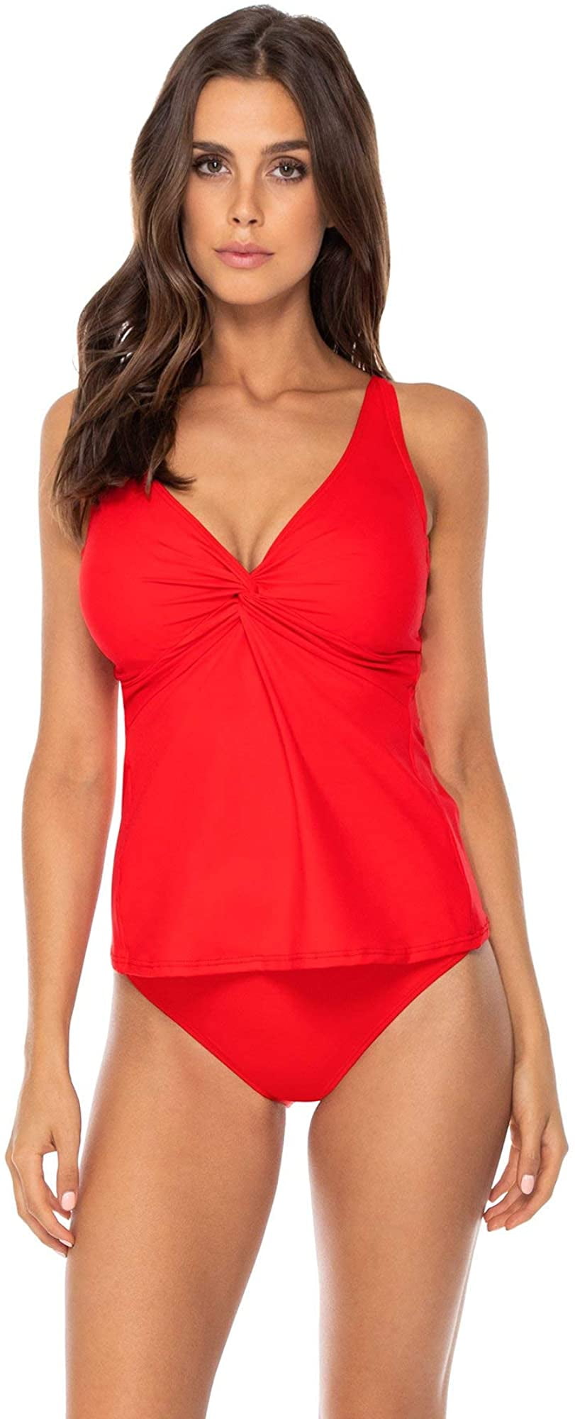 Sunsets Womens Forever Bra Sized Tankini Top Swimsuit with Hidden Underwire 