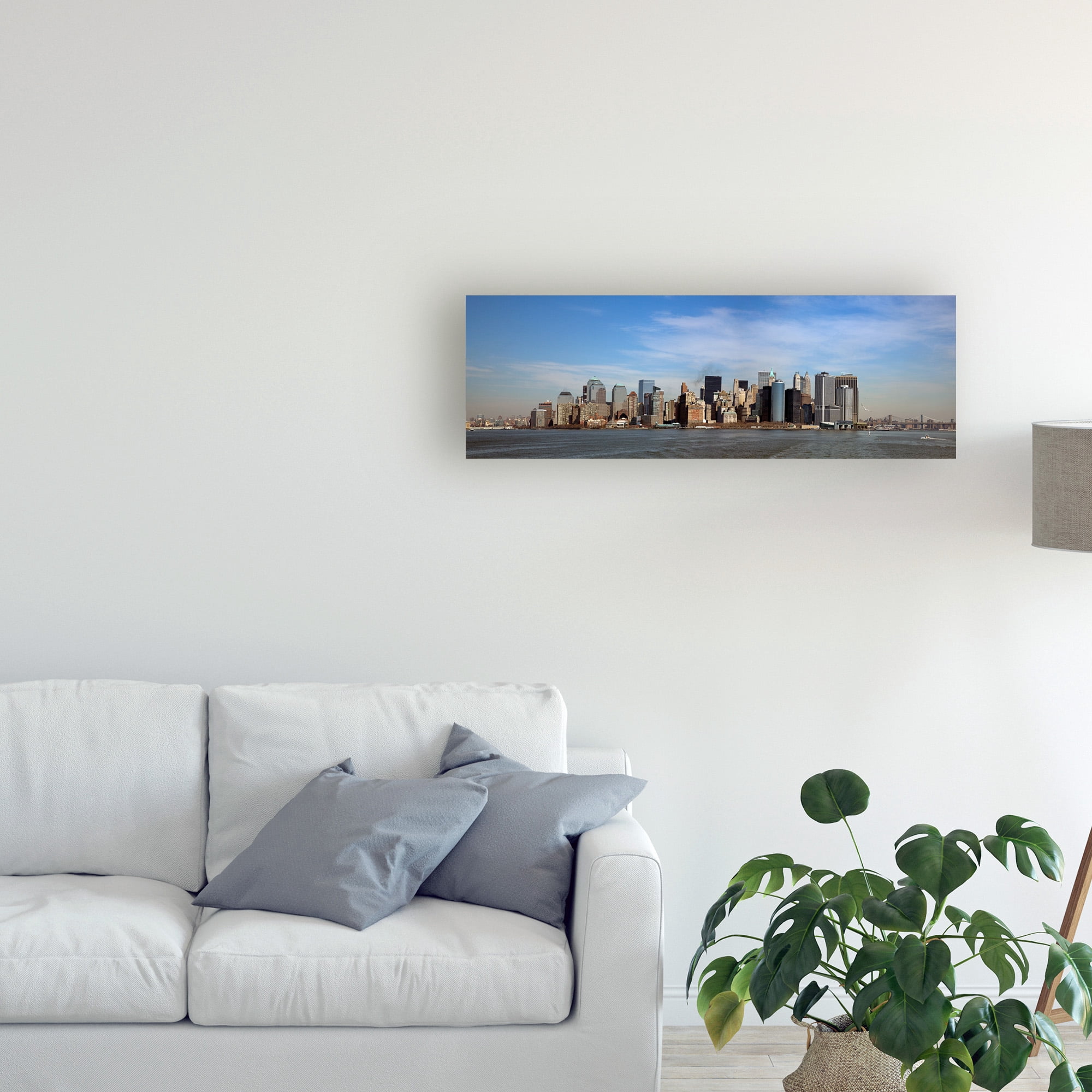 Trademark Fine Art 'Lower Manhattan Panorama New York Color Pan' Canvas Art by Monte Nagler