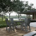 thumbnail image 2 of Wildridge Heritage 5-Piece 48" Pub Counter Set, Dark Gray - Outdoor Weather Resistant Recycled Plastic Furniture for Patio, 2 of 6