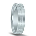 thumbnail image 2 of SZUL Men's 10K White Gold 5MM Wedding Band with Brushed Frost Finish, 2 of 4