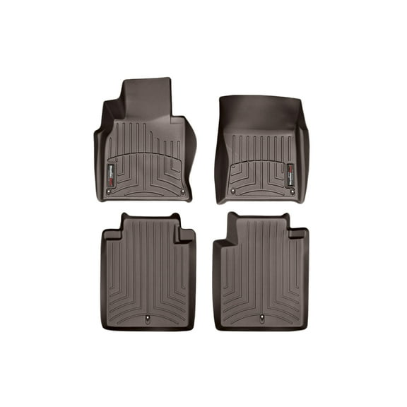 WeatherTech Custom Fit FloorLiners compatible with 2015-2019 Infiniti Q70 - 1st & 2nd Row (2-pc. Rear Liner), Cocoa