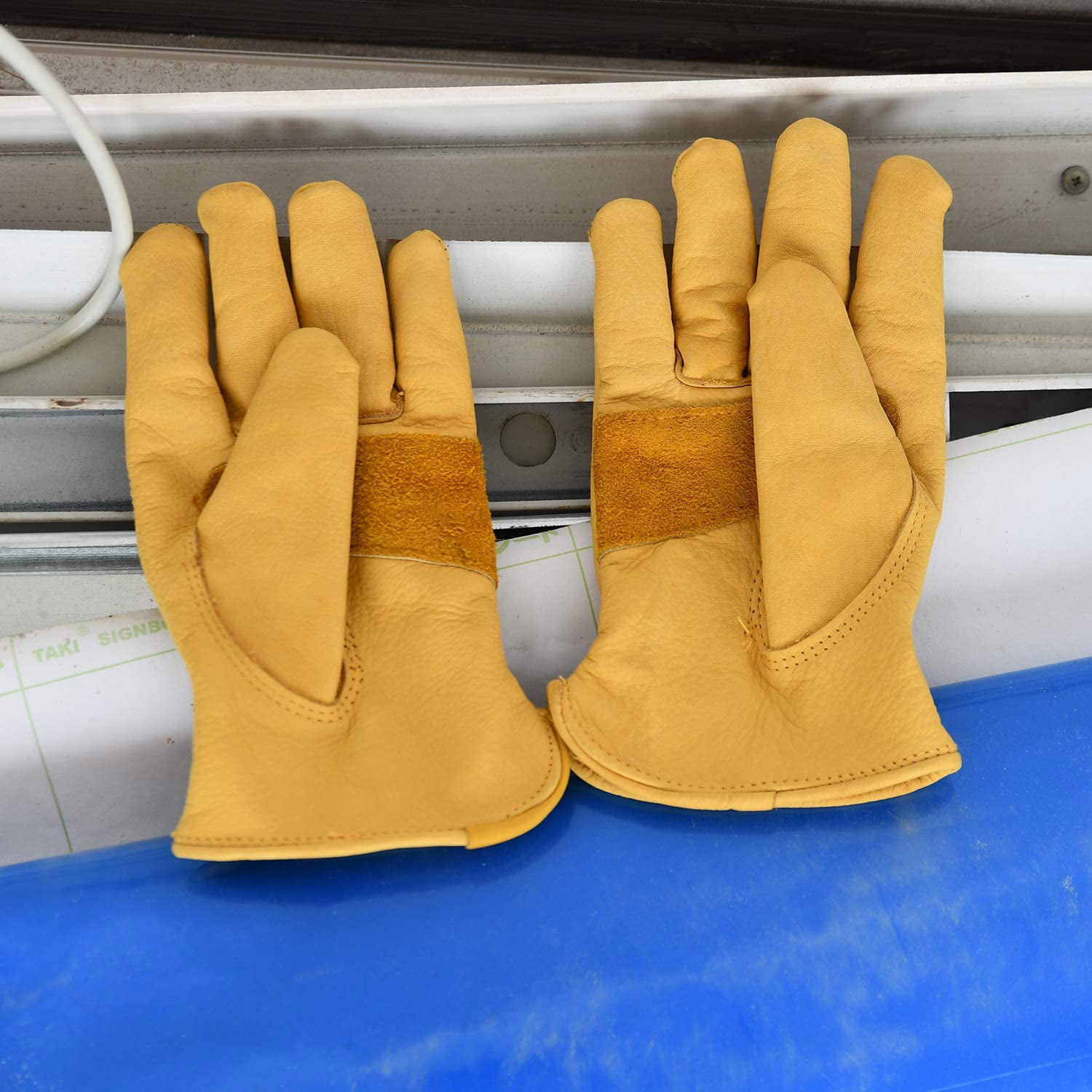 XL 539171 Oregon Leather & Fabric Working Gloves Durable Garden Work Glove M 