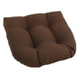 thumbnail image 2 of Blazing Needles U-Shaped Twill Tufted Dining Chair Cushion, 19", Chocolate, 2 of 5