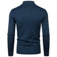 thumbnail image 5 of jsaierl Sweaters for Men Knit Mock Neck Solid Slim Top Shirt Long Sleeve Casual Warm Pullover Sweater, 5 of 5