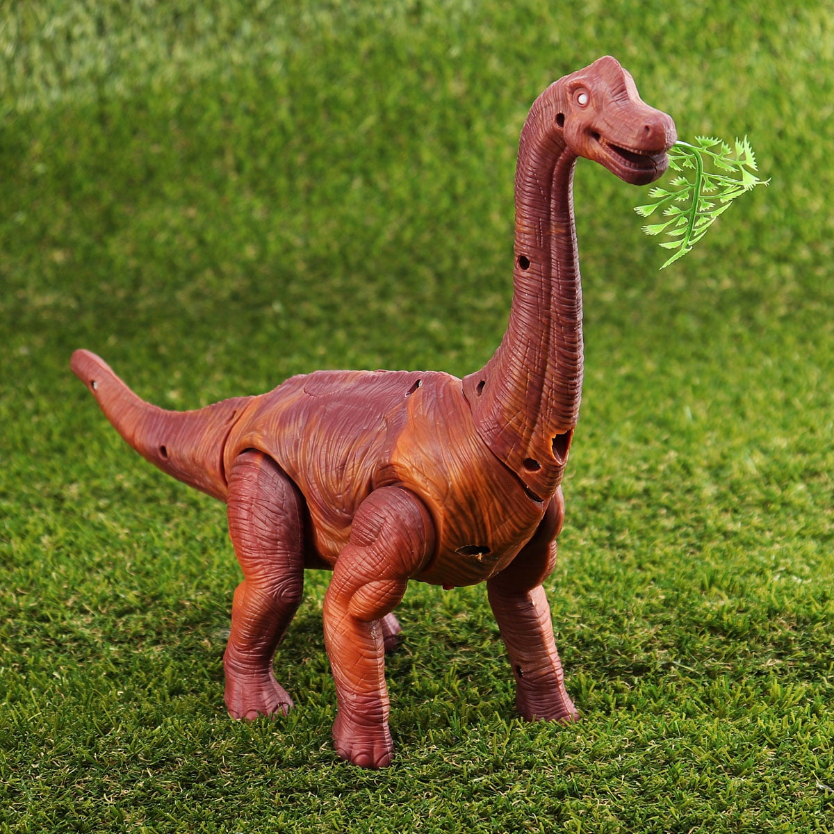 Electric Brachiosaurus Dinosaur with Action Figure Drop Lay Eggs Light