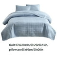 thumbnail image 3 of VQPeo Double Sided Washed Quilted Bed Cover Set (3 Pcs) – Solid Color Comforter Cover with 2 Pillowcases (20x26 inch) – Soft, Breathable Polyester Bedding for All Seasons, 3 of 5