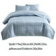 thumbnail image 3 of Juego de funda de cama acolchada lavada de doble cara, 3 piezas, funda de almohada de color liso, ropa de cama de poliéster de 20 x 26 pulgadas, 3 of 6