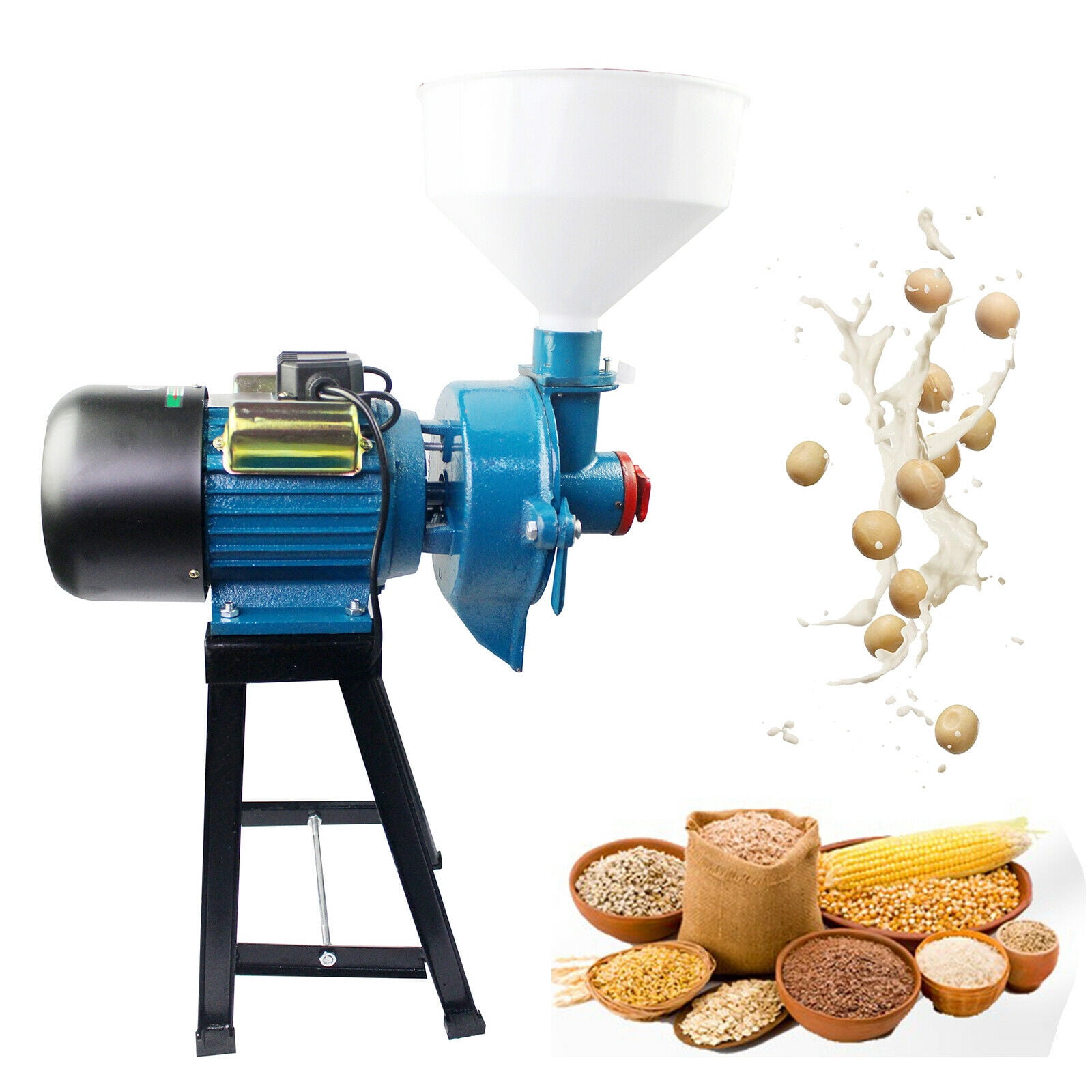 2200W Wet & Dry Electric Feed Flour Mill Cereals Grinder Corn Grain Coffee Wheat 