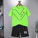 thumbnail image 2 of Odeerbi 3-14 Años Niños Trajes de Verano de Atletismo de Secado Rápido Deportes Correr Tops Pantalones Cortos Conjunto de Manga Corta Cuello Redondo Pantalones Cortos Traje, 2 of 4