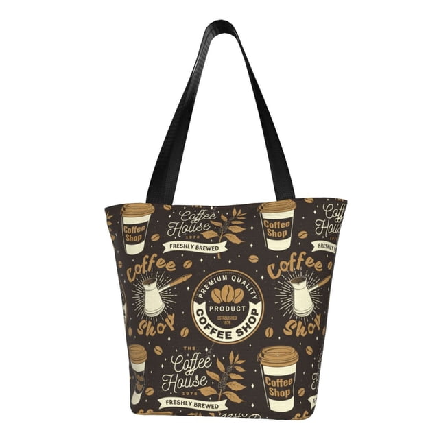 Balery coffee shop house Bolsa de Hombro con Diseño, Bolsa Grande y Duradera, Bolsa Versátil para Compras